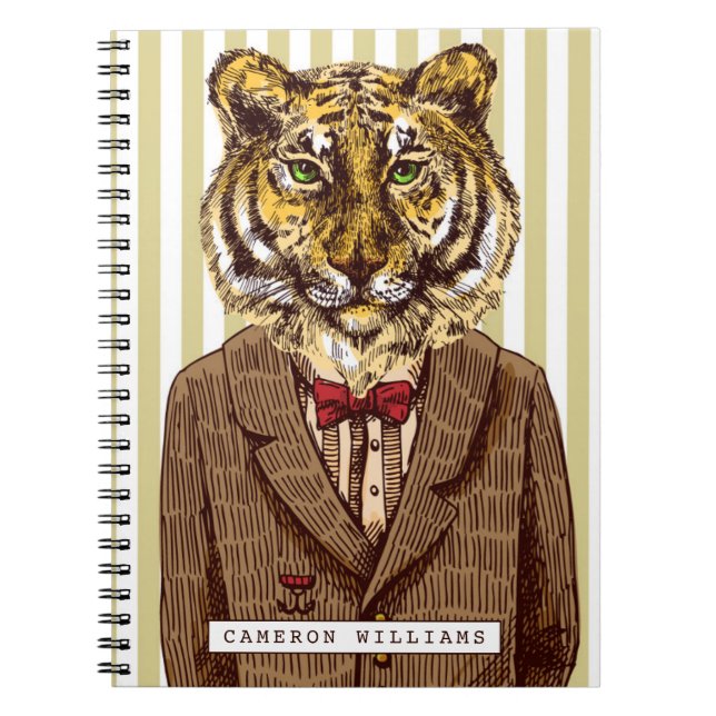 Carnet Le tigre dans l'usage | de soirée ajoutent votre (Devant)