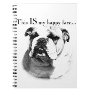 Carnet Le visage joyeux de Bulldog
