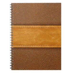 Carnet Leather Luxe : Elégance Brown avec points