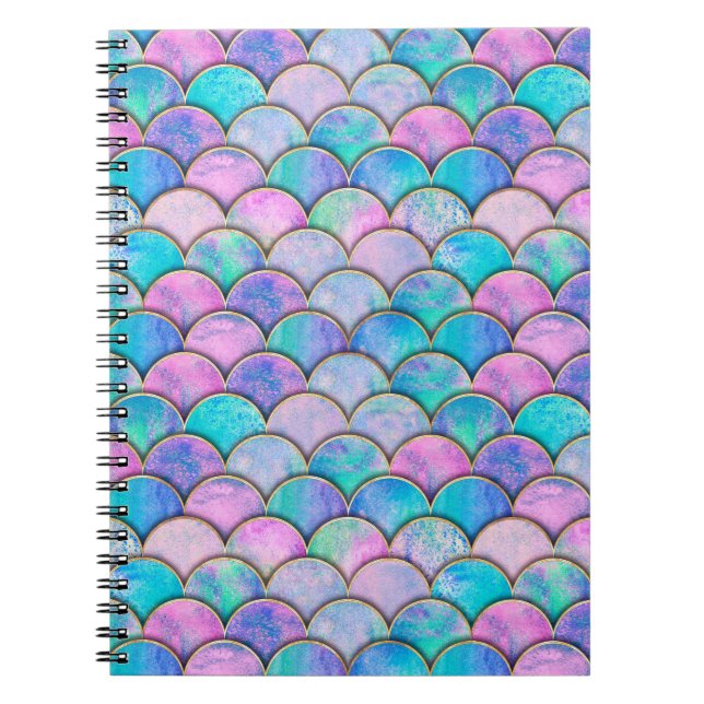Carnet L'échelle de poisson de sirène vague motif japonai (Devant)