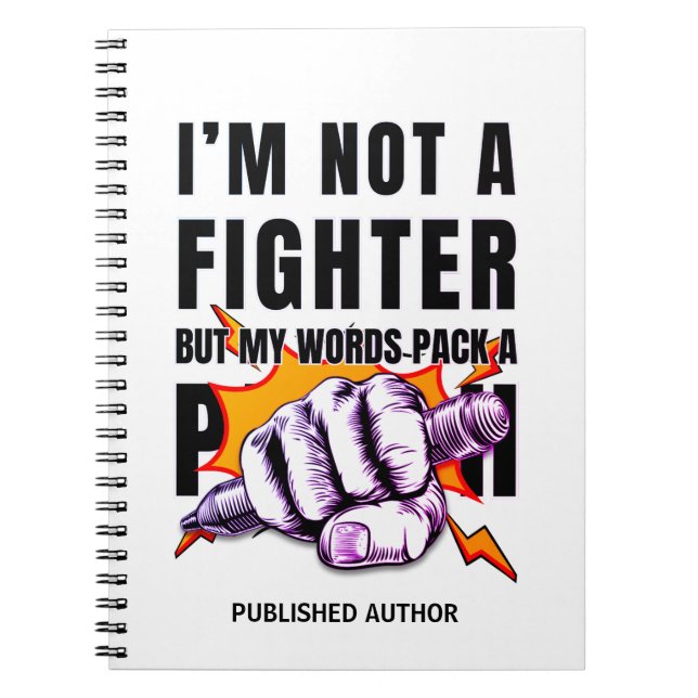Carnet L'ÉCRIVAIN NaNoWriMo N'EST PAS UN AUTEUR DE COMBAT (Devant)