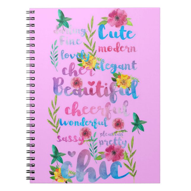 Carnet Lecteur de fleurs | Fleur mignonne Moderne Belle (Devant)