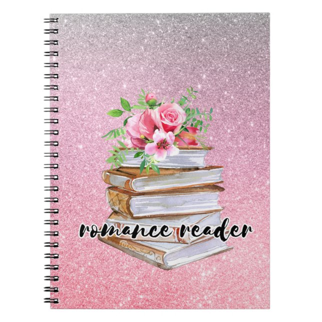 Carnet Lecteur de romance rose (Devant)