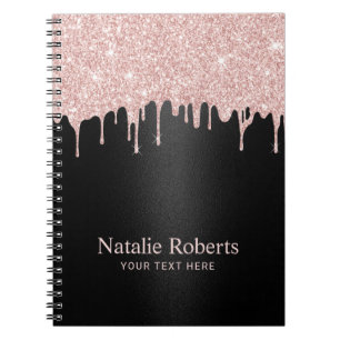 Carnet Lecteurs de Parties scintillant or Rose moderne Bl