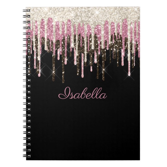 Carnet Lecteurs de Parties scintillant rose noir blanc No (Devant)