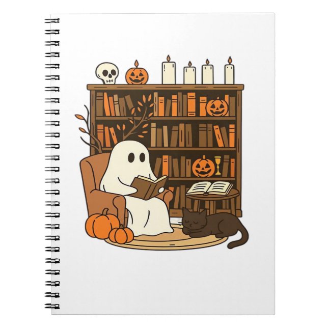 Carnet Lecture de fantôme dans la bibliothèque d'Hallowee (Devant)