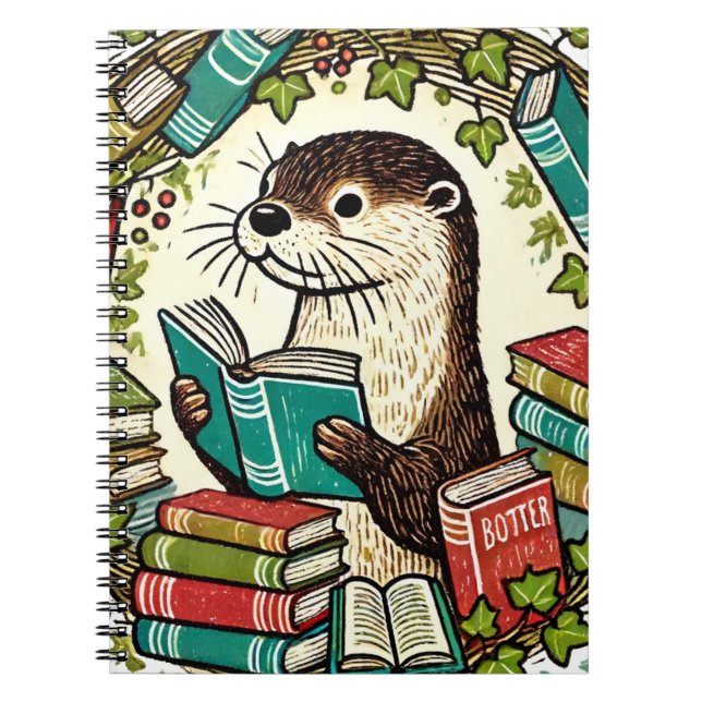 Carnet Lecture Otter Bookish Illustration Lecteurs (Devant)