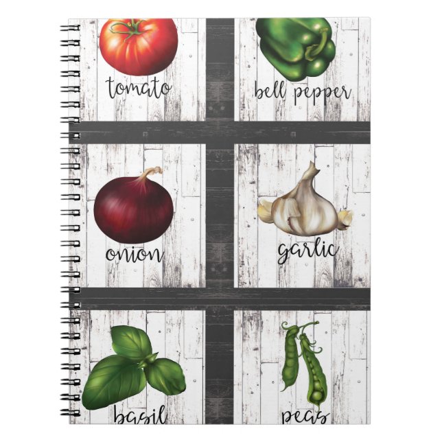 Carnet Légumes et herbes Rustique Moderne Cuisine (Devant)