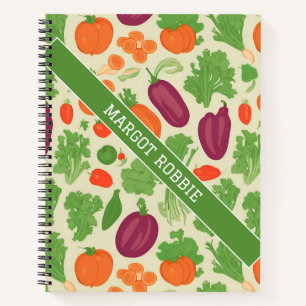 Carnet Légumes frais Floral coloré Motif
