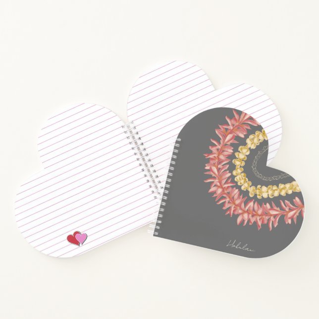 Carnet Lei Day - Dove, Coeur personnalisé (Intérieur)