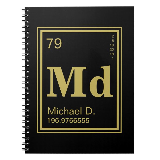 Carnet L'élément de vous ! Tableau périodique nommé fait (Devant)