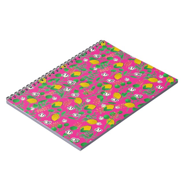 Carnet lemon watercolor (Côté gauche)