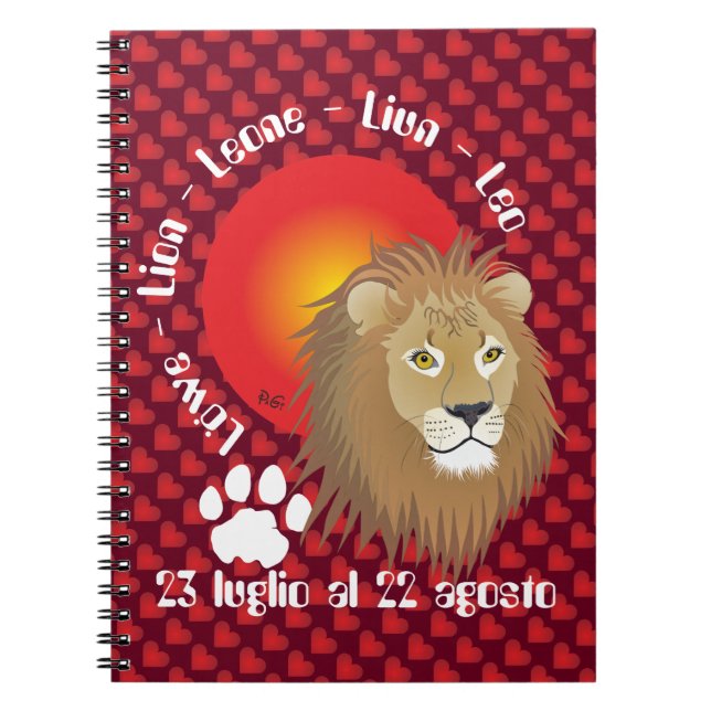 Carnet Leone 23 luglio al 22 agosto Taccuino (Devant)