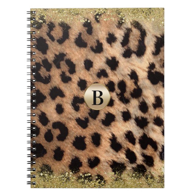 Carnet Leopard Cheetah Poster de animal Parties scintilla (Devant)