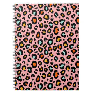 Carnet Leopard coloré : Motif Vintage de mode