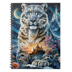 Carnet Léopard de Neige - Château - Lune,