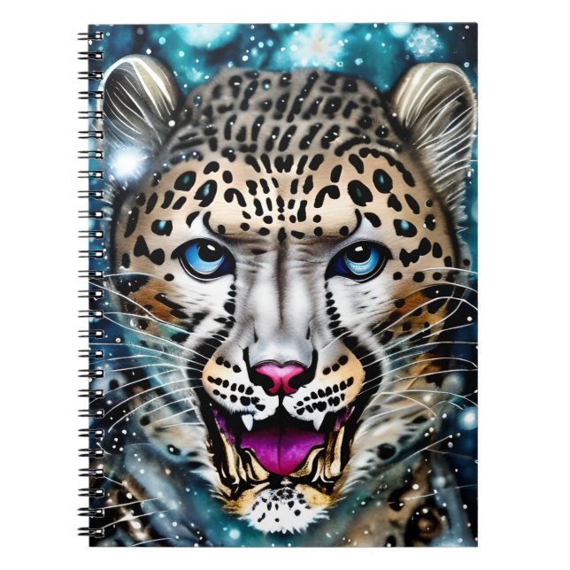 Carnet Leopard des neiges à vapeur (Devant)