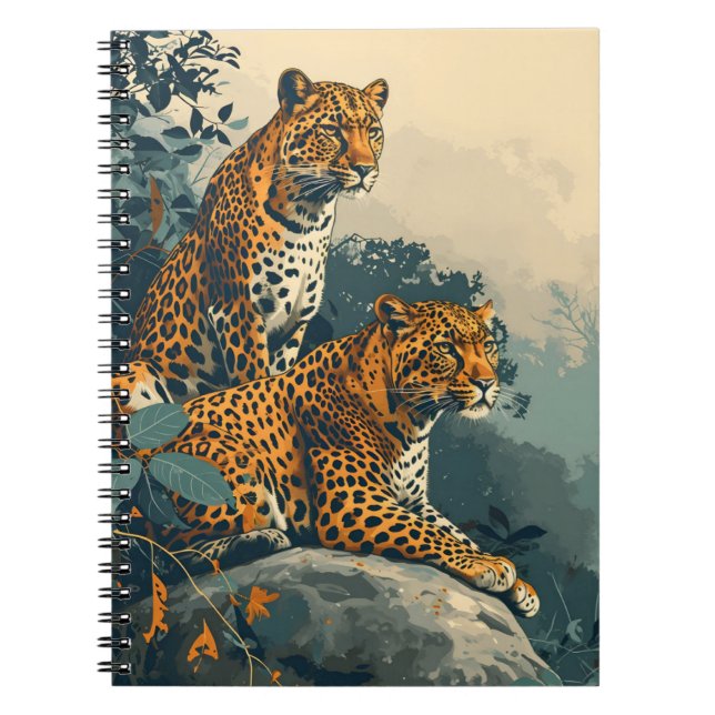 Carnet Leopard Jungle : Carte postale Vintage (Devant)