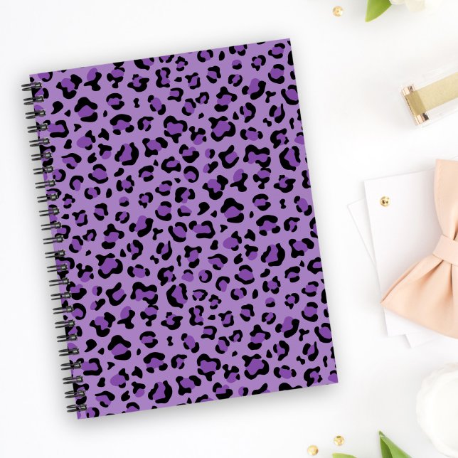 Carnet Leopard Print, Léopard Spots, Purple Leopard (Créateur téléchargé)