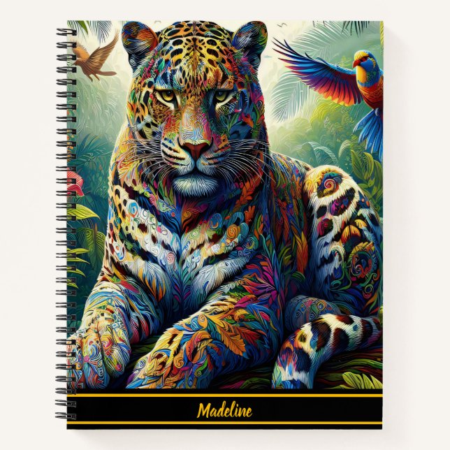 Carnet Leopard Zen : Un environnement de jungle artistiqu (Devant)
