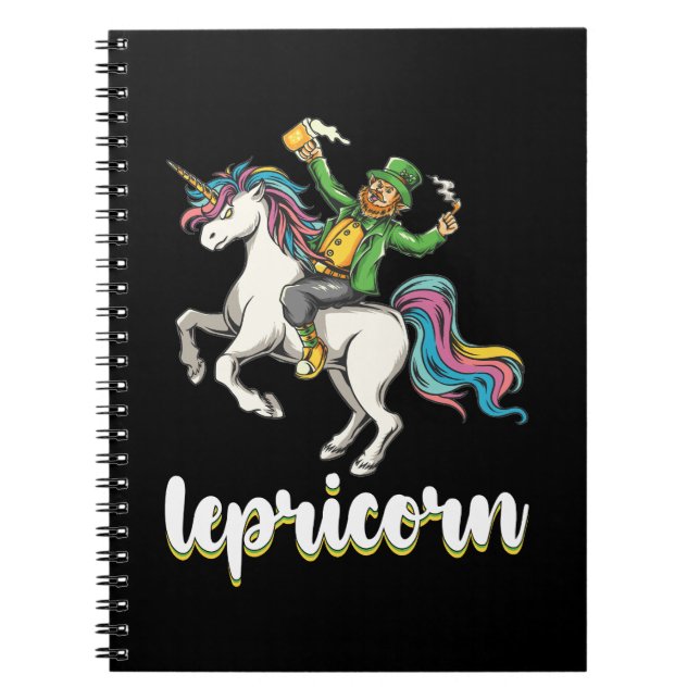 Carnet Lepricorn Leprechaun Unicorn St Patrick's Day (Devant)