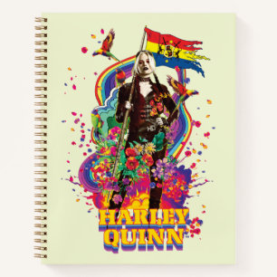 Carnet L'équipe du suicide Harley Quinn Flowers & Rainb
