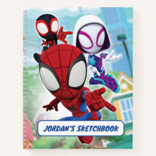 Carnet L'équipe Spidey se balançant à travers la ville