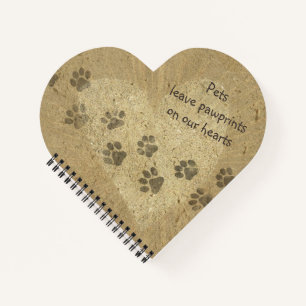 Carnet Les animaux laissent PawPrints sur nos coeurs