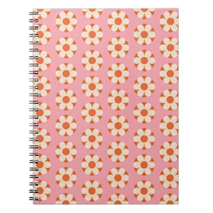 Carnet les années 70 Rétro motif de puissance de fleur ar