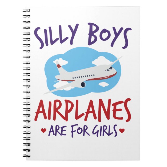 Carnet Les avions pour les filles adorables pilotes femme (Devant)