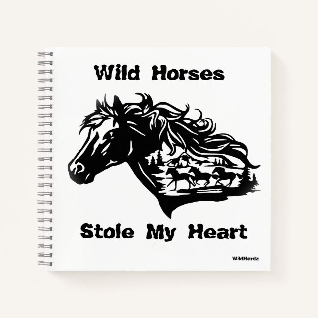 Carnet Les Chevaux Sauvages M'Ont Volé Le Coeur (Devant)