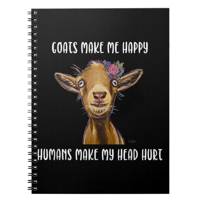 Carnet Les Chèvres Me Rendent Heureux Amoureux De La Chèv (Devant)