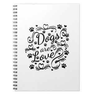 Carnet Les Chiens Sont Loin Paw Et Coeurs Typographie