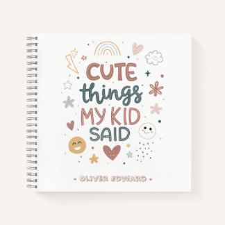 Carnet Les Choses Mignonnes Que Mon Enfant A Dit Typograp