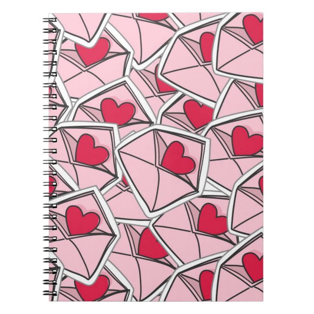 Carnet Les coeurs de Valentine sur des enveloppes (Devant)