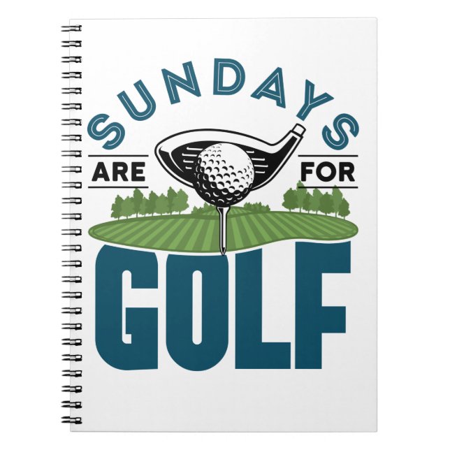 Carnet Les dimanches sont pour Golf Golfeur passionné (Devant)