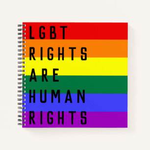 Carnet Les droits LGBT sont des droits humains drapeau ar