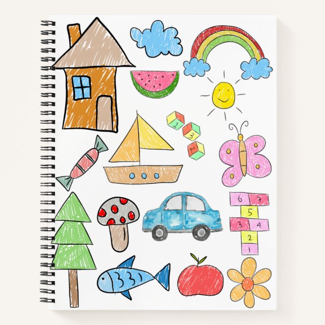 Carnet Les Enfants Dessinent Le Design De Doodle Pour L'É (Devant)