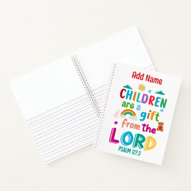Carnet "Les enfants sont un cadeau" Écrire et croquis (Intérieur)