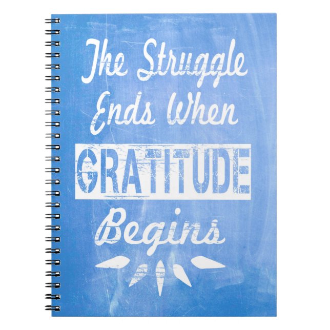 Carnet Les extrémités de lutte quand la gratitude (Devant)