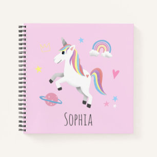 Carnet Les filles mignonne rose Magique Unicorn École po