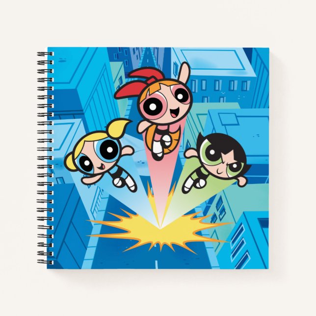 Carnet Les Filles Powerpuff Se Lancent Dans L'Air (Devant)