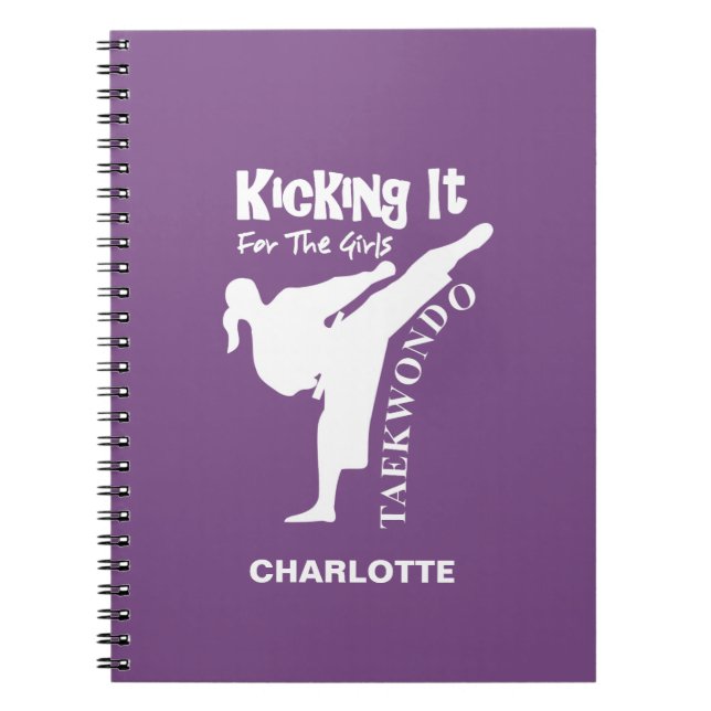 Carnet Les filles Taekwondo Martial Arts (Devant)