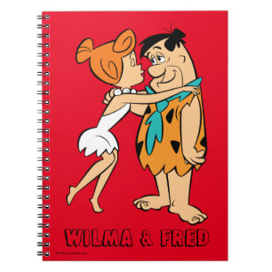 Carnet Les Flintstones Wilma embrassant Fred