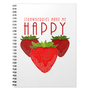 Carnet Les fraises me rendent heureux Mignon design de fr