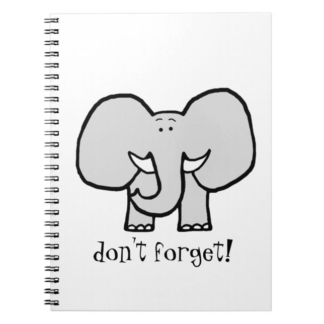 Carnet Les grandes oreilles l'éléphant n'oublient pas le (Devant)
