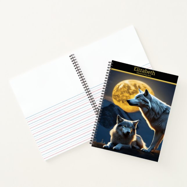 Carnet Les loups hurlent sous un étonnant clair de lune (Intérieur)