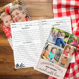Carnet Les meilleures recettes de grand-mère Cookbook 6 P