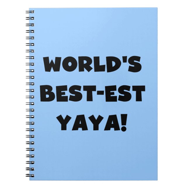 Carnet Les meilleurs cadeaux Yaya du monde de Black Text (Devant)