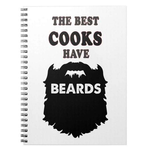 Carnet les meilleurs cuisiniers ont barbe cadeau hommes t (Devant)